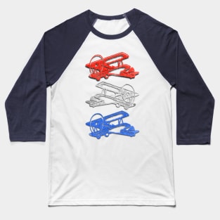 Up in the Air Patriotic Prop Engine Planes Baseball T-Shirt